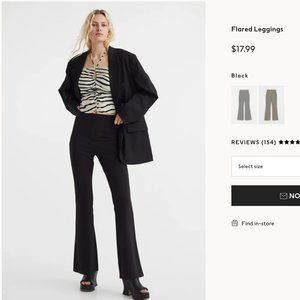 H&M Black Flared Leggings